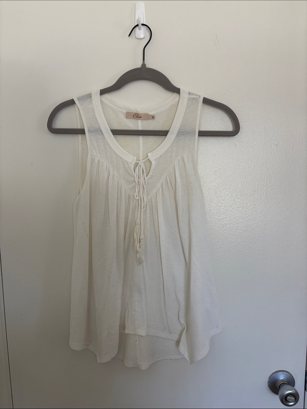 Elodie Cream Sleeveless Tie-Front Camisole